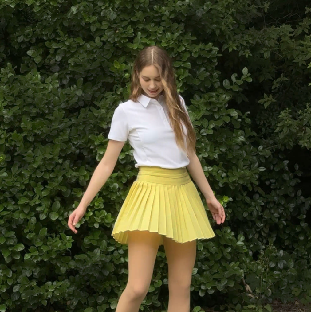 Women's Plus Size Pleated Golf Skirt with Cooling Under Shorts for Summer