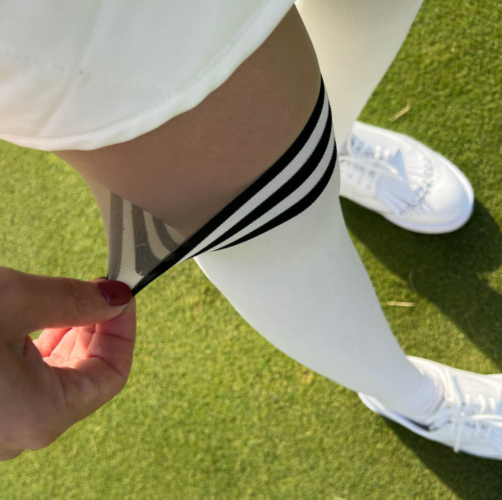 Women's UV Golf Knee-High Socks – 3-Stripe Design