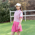 Women's Pink Golf Knit Vest – Loose Fit