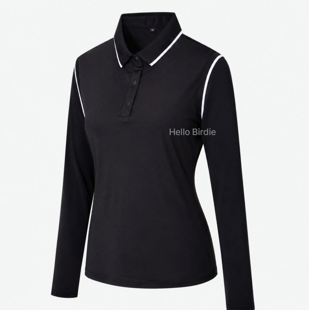 Women's Summer Long Sleeve Golf Shirt with Built-In Sleeveless Inner – UV Protection