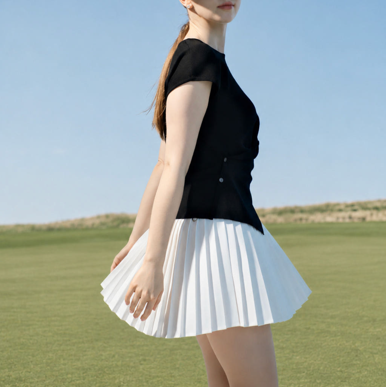 Women's White Pleated Golf Skirt – Blanc Golfwear